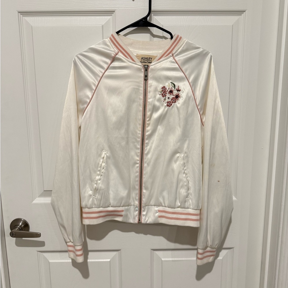 Ashley Vintage Satin Bomber Jacket